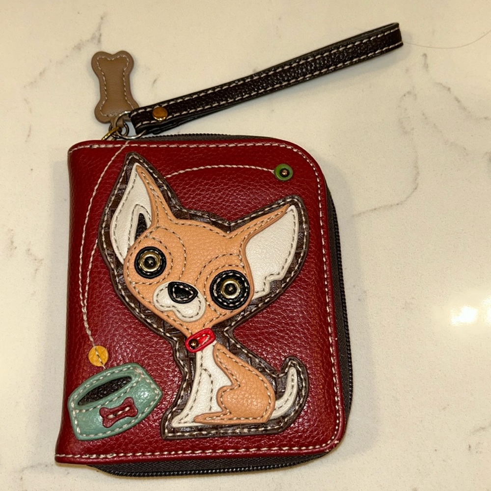 Chala Chihuahua dog zip around wallet